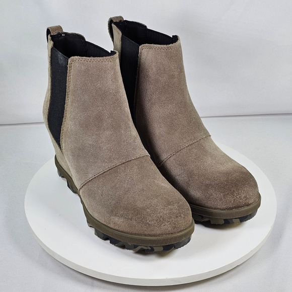 Sorel Shoes - Sorel Joan of Arctic Next Lite Chelsea Wedge Boots Quarry Camo Sole NL3676-365 7